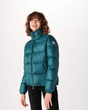 JOTT Cardiff Great Cold Quiltad Dunjackor Dam Mörkgröna | RKB-9778