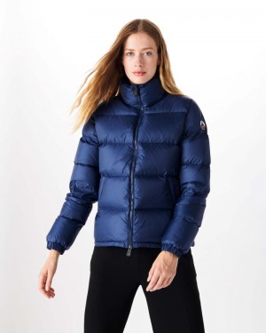 JOTT Cardiff Great Cold Quiltad Dunjackor Dam Mörkblå | KCT-6832