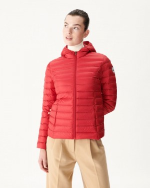 JOTT Cloe Light Hooded Pufferjackor Dam Röda | XMM-9220