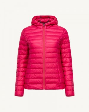 JOTT Cloe Lätta Hooded Dunjackor Dam Fushia | IUL-6183