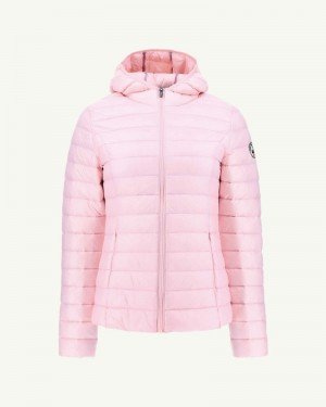 JOTT Cloe Lätta Hooded Dunjackor Dam Rosa | ZRQ-4846