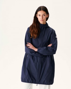 JOTT Copenhagen Long Hooded Jacka Dam Marinblå | MPE-3176