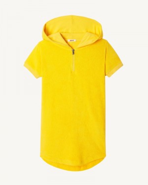 JOTT Mini Citron Hooded Bomull Terry Klänning Barn Orange | JBM-9931