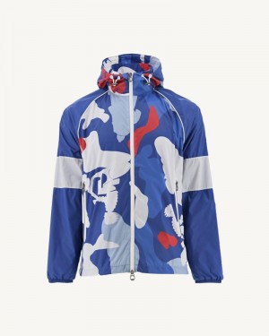 JOTT Mistral Hooded Vindjacka Herr Camo Mörkblå | JQB-3697