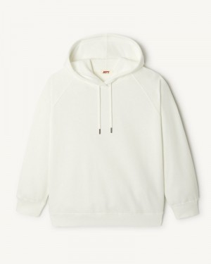 JOTT Monteria Hooded Fleece Tröjor Dam Vita | POJ-6797