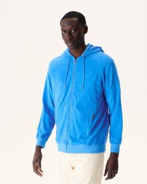 JOTT Nazare Zipped Hooded Jacka Herr Blå | JXN-6198