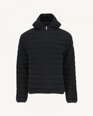 JOTT Nico Hooded Jersey Vadderade Jackor Herr Svarta | TQO-7886