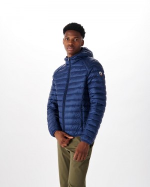 JOTT Nico Light Hooded Dunjackor Herr Mörkblå | RKU-4696