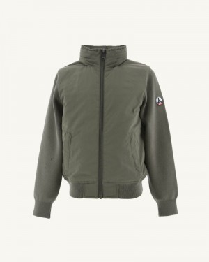 JOTT Real Light Hooded Jacka Barn Olivgröna | HVI-8125