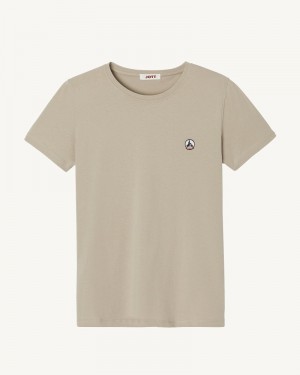 JOTT Rosas Round Neck T-shirt Dam Beige | NMK-6948