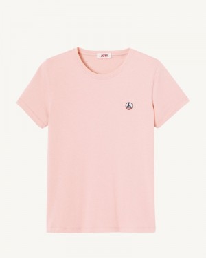 JOTT Rosas Round Neck T-shirt Dam Ljusrosa | FLA-8238