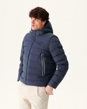 JOTT Ulaan 4-in-1 Hooded Pufferjackor Herr Marinblå | CIG-1017