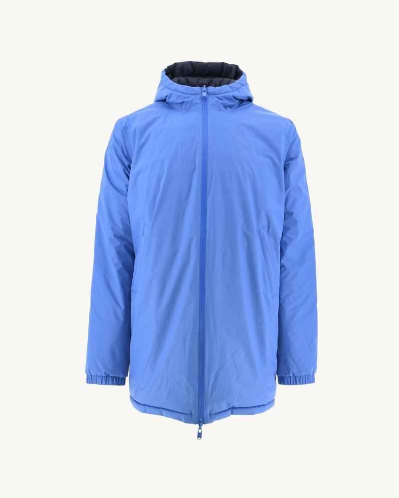 JOTT Amsterdam Long Reversible Hooded Dunjackor Herr Blå Marinblå | PRQ-1344