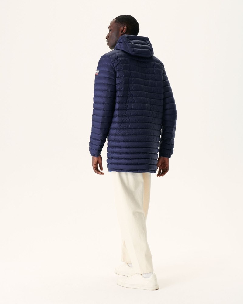 JOTT Amsterdam Long Reversible Hooded Dunjackor Herr Blå Marinblå | PRQ-1344