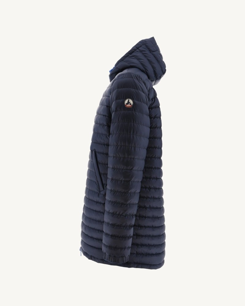 JOTT Amsterdam Long Reversible Hooded Dunjackor Herr Blå Marinblå | PRQ-1344