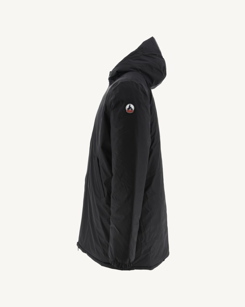 JOTT Amsterdam Long Reversible Hooded Pufferjackor Herr Svarta | FLR-2435