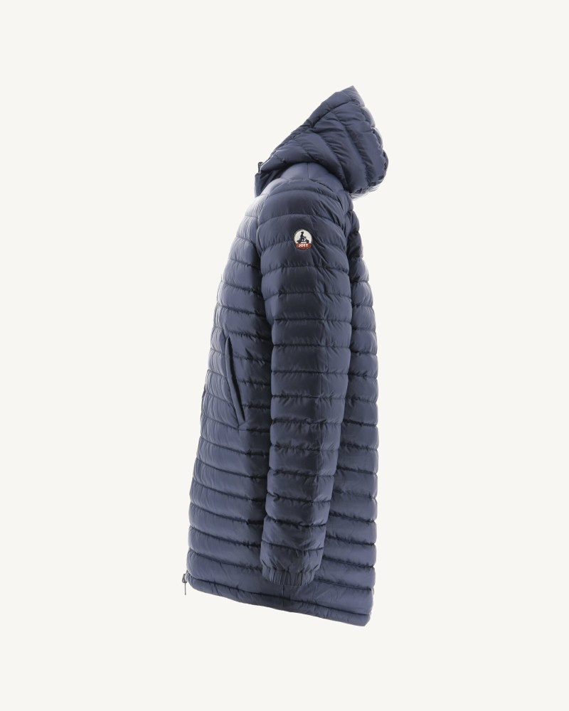 JOTT Amsterdam Long Reversible Hooded Pufferjackor Herr Marinblå | IIU-2962