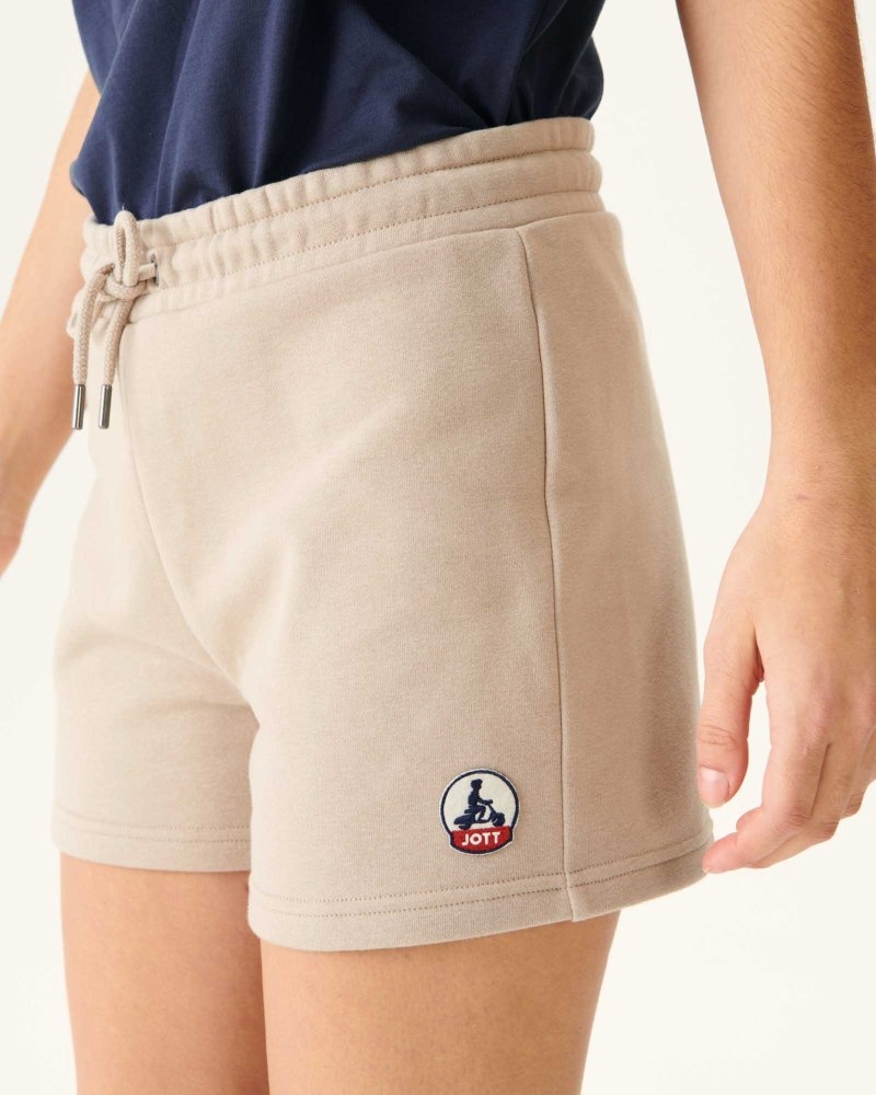 JOTT Barcelona Organic Bomull Shorts Dam Beige | SWK-7992