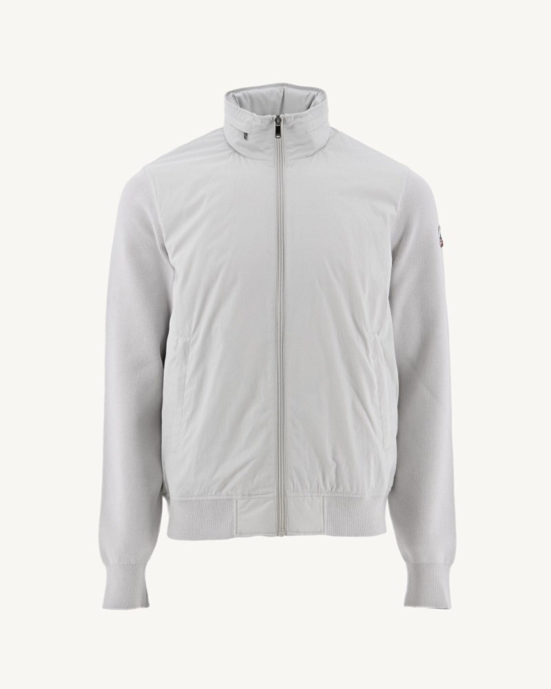 JOTT Bardenas Bi-material Hooded Jacka Herr Ljusgrå | ZBS-9448