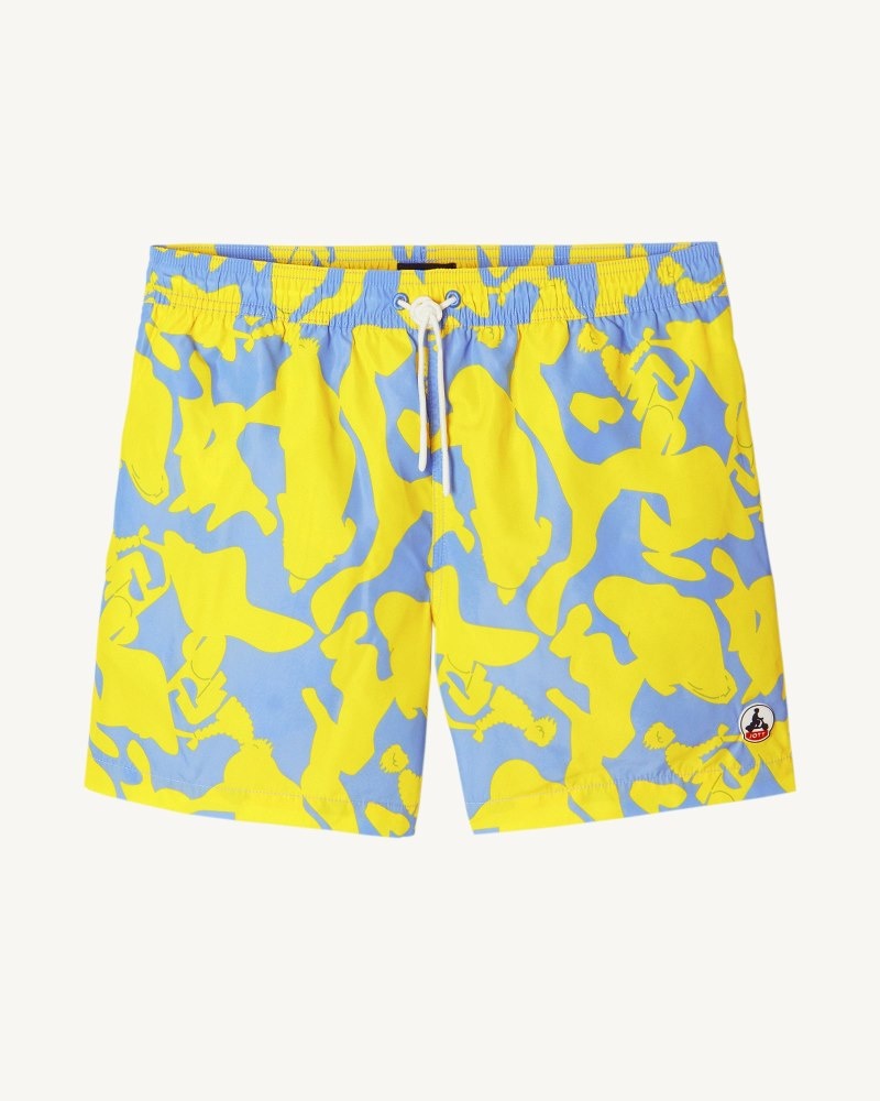 JOTT Biarritz Swim Shorts Herr Camo Rosa Orange | PZU-3280