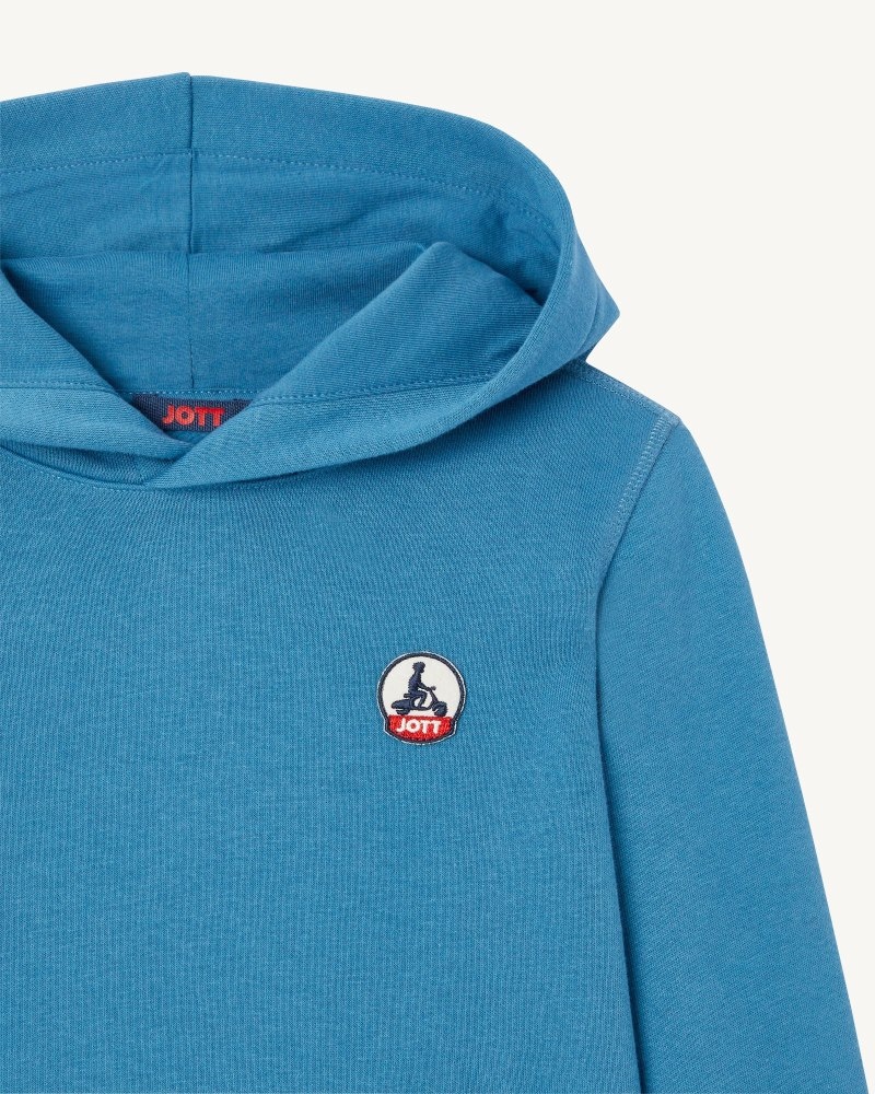 JOTT Bilbao Jeans Blue Hoodie Barn Blå | JXY-7797