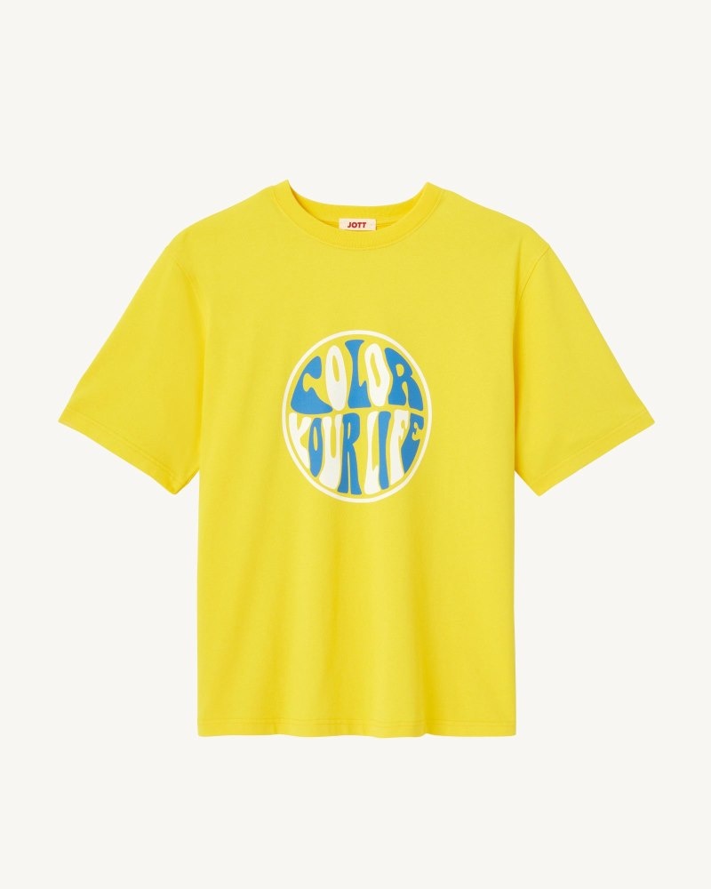 JOTT Citron Leo Organic Bomull T-shirt Herr Citron | XRZ-9735