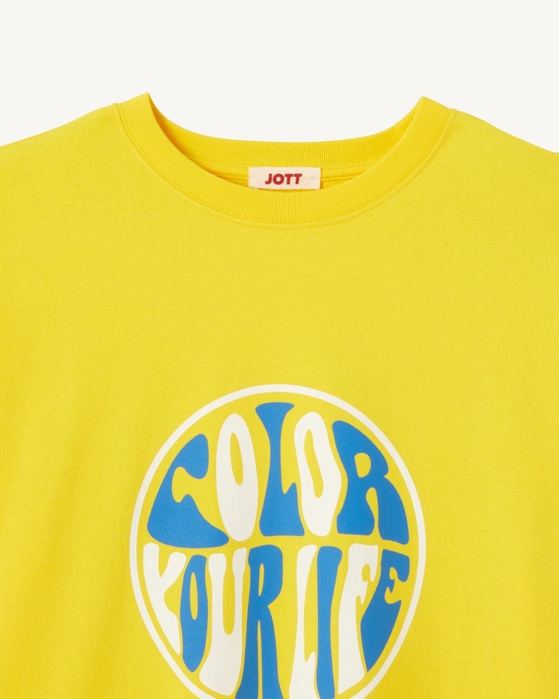 JOTT Citron Leo Organic Bomull T-shirt Herr Citron | XRZ-9735