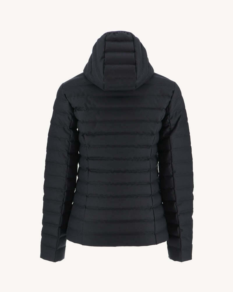 JOTT Cloe Hooded Ull Vadderade Jackor Dam Marinblå | HFI-8817