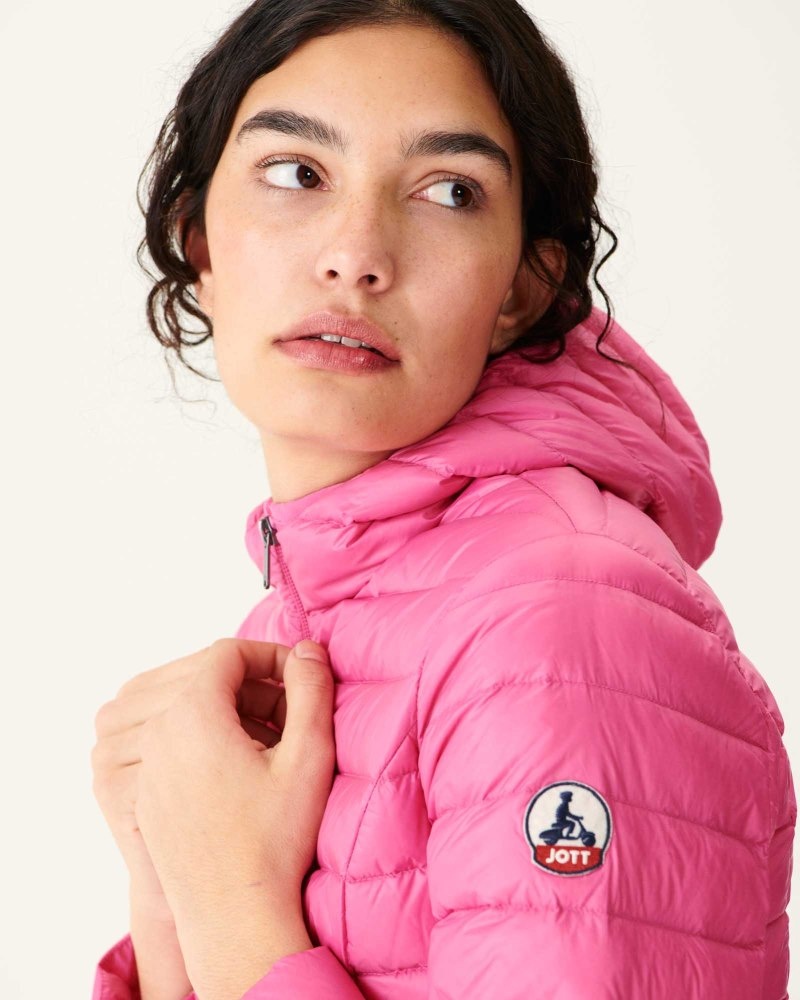 JOTT Cloe Light Hooded Dunjackor Dam Rosa | JZJ-0201