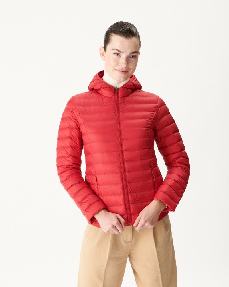 JOTT Cloe Light Hooded Pufferjackor Dam Röda | XMM-9220