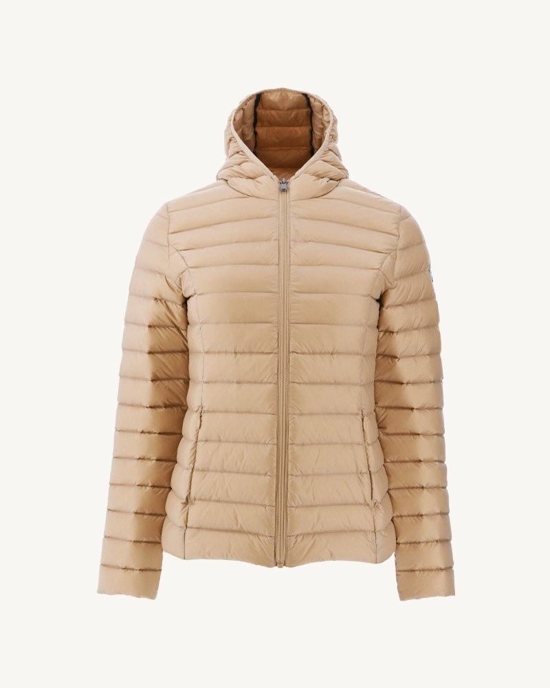 JOTT Cloe Lätta Hooded Dunjackor Dam Beige | FBV-0762