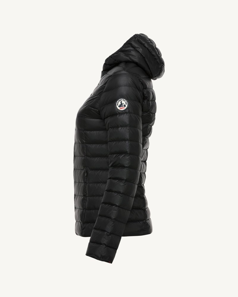 JOTT Cloe Lätta Hooded Pufferjackor Dam Svarta | ODS-4037