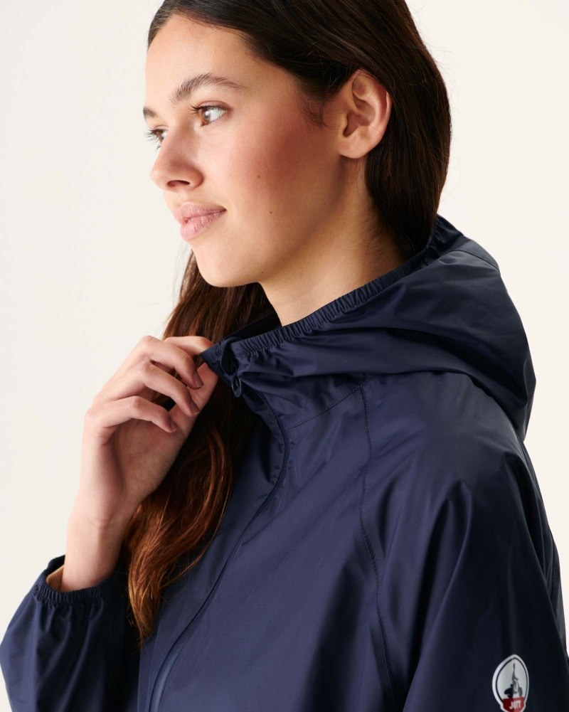 JOTT Copenhagen Long Hooded Jacka Dam Marinblå | MPE-3176