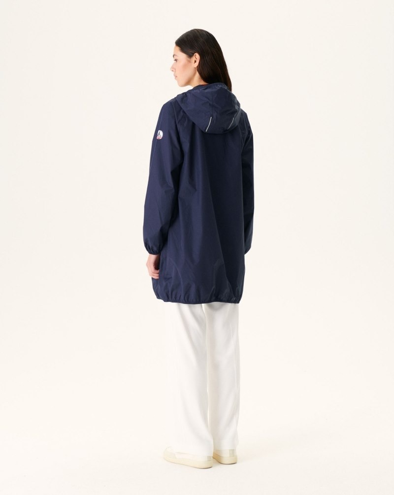 JOTT Copenhagen Long Hooded Jacka Dam Marinblå | MPE-3176