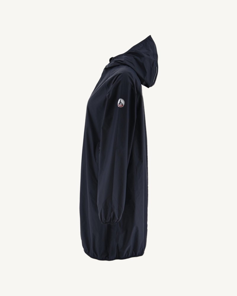 JOTT Copenhagen Long Hooded Jacka Dam Marinblå | MPE-3176