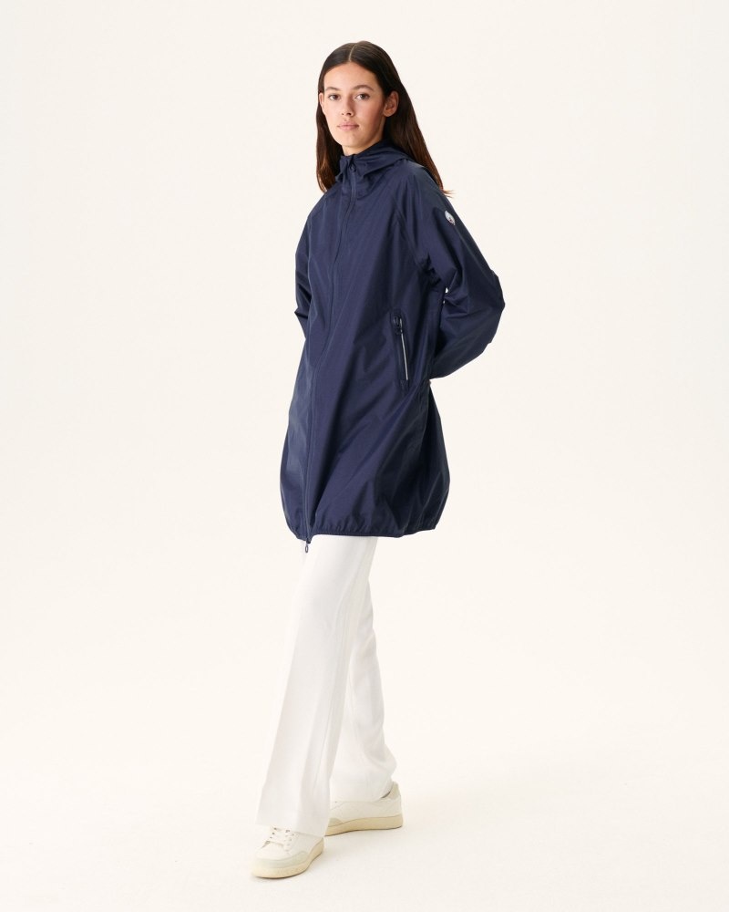 JOTT Copenhagen Long Hooded Jacka Dam Marinblå | MPE-3176