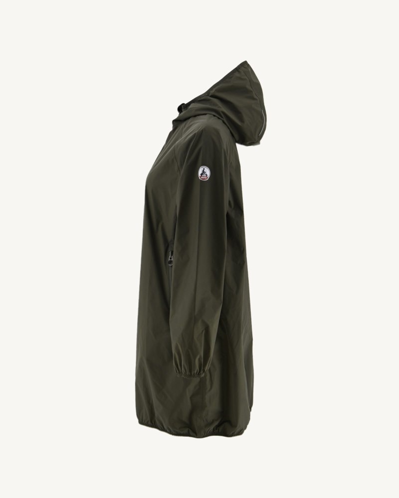 JOTT Copenhagen Long Hooded Jacka Dam Olivgröna | SBQ-5382