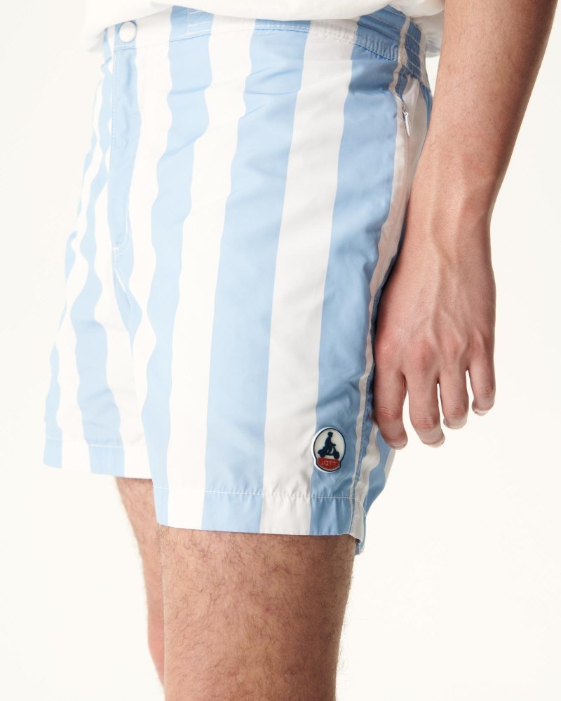 JOTT Deauville Stripe Swim Shorts Herr Röda Vita | EOT-7642