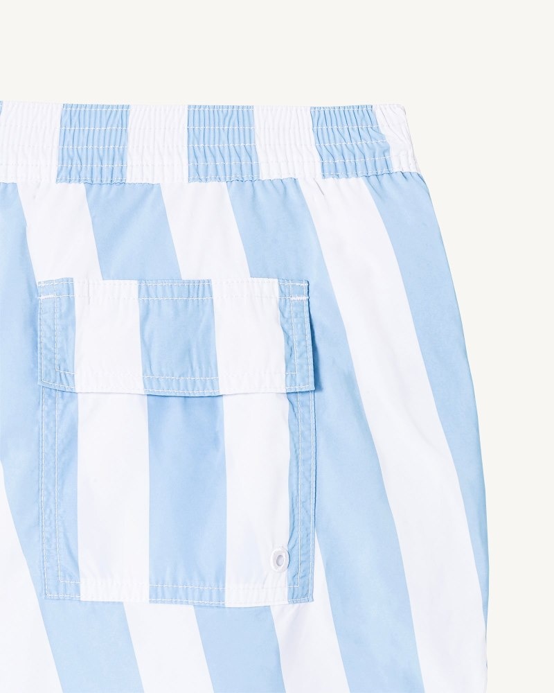 JOTT Deauville Stripe Swim Shorts Herr Röda Vita | EOT-7642