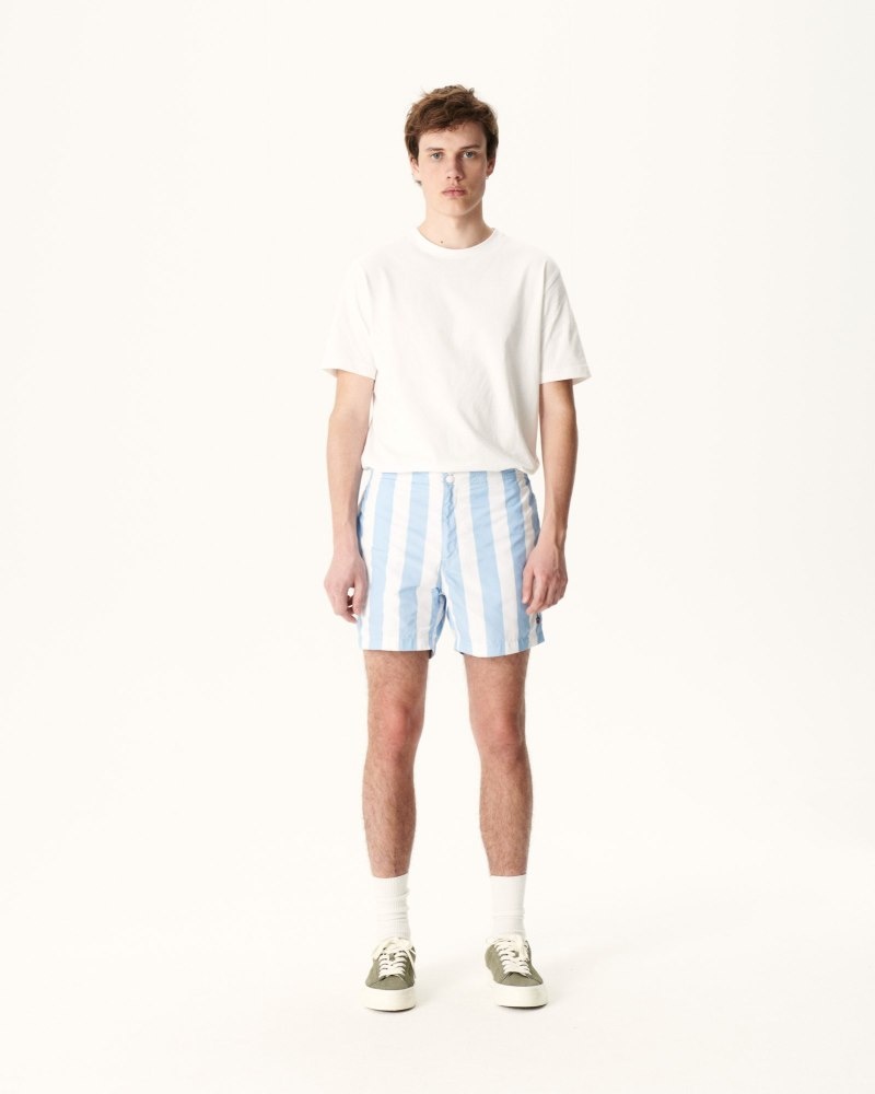 JOTT Deauville Stripe Swim Shorts Herr Röda Vita | EOT-7642