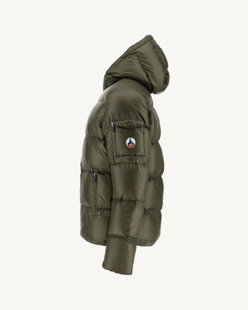 JOTT Extreme Cold Java Hooded Dunjackor Herr Olivgröna | HUX-9106