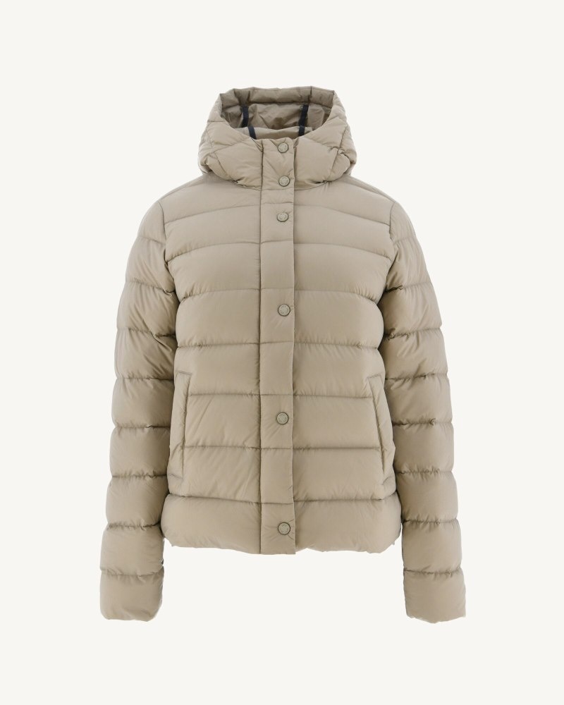 JOTT Jane Hetero Hooded Vadderade Jackor Dam Beige | MAP-0465