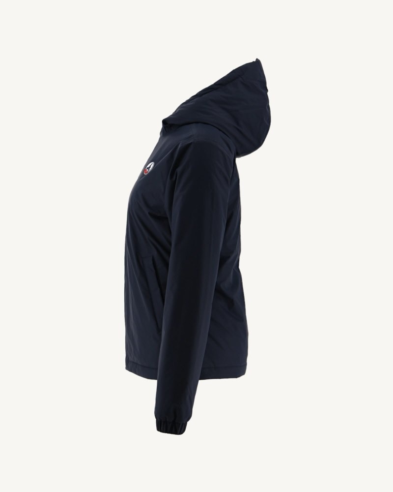 JOTT Kara Reversible Hooded Ultralight Dunjackor Dam Marinblå Bruna | UEM-3289