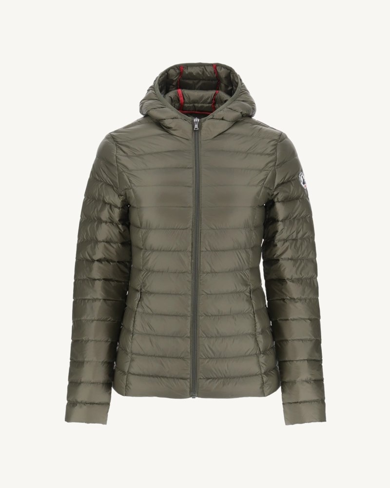 JOTT Lätta Hooded Cloe Dunjackor Dam Olivgröna | JNR-6479