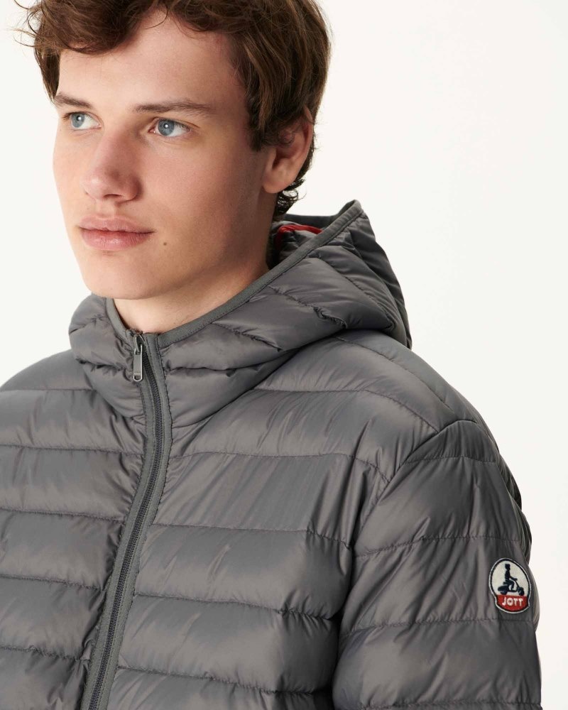 JOTT Luc Long Charcoal Dunjackor Herr Mörkgrå | ZFR-4063