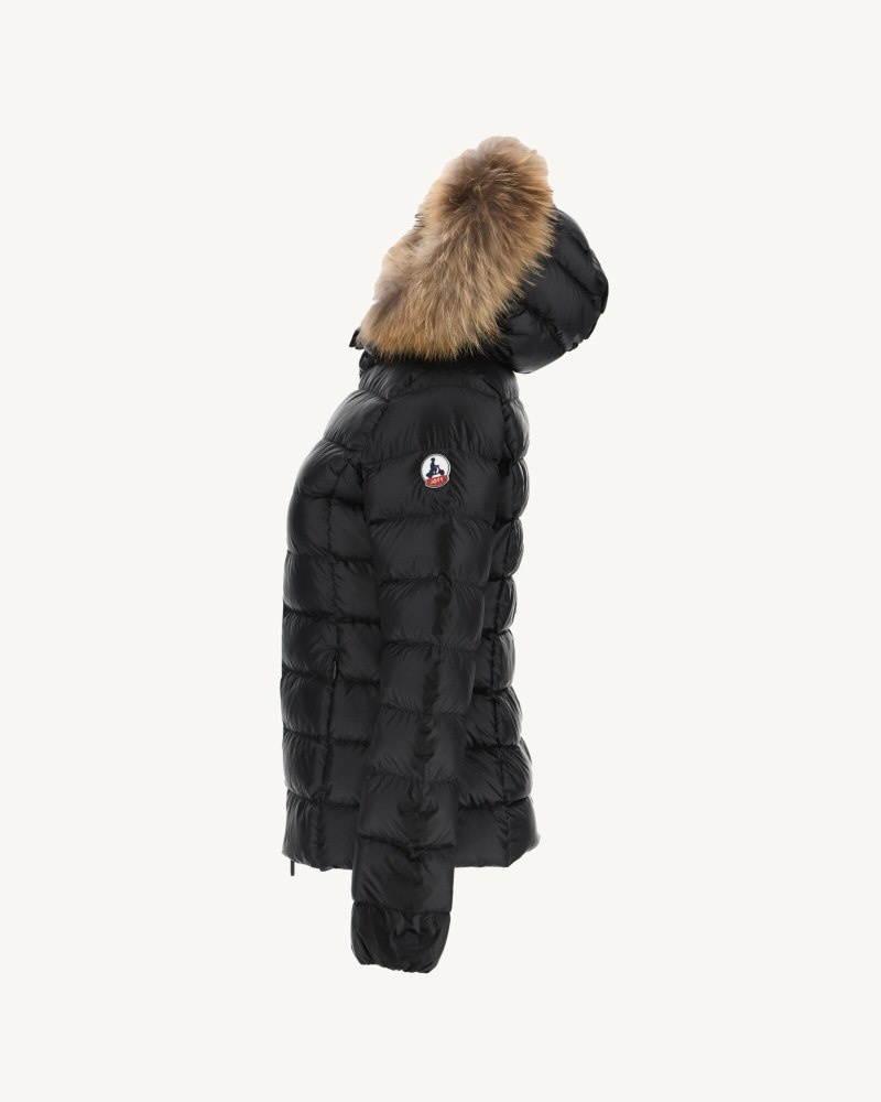 JOTT Luxury Extreme Cold Hooded Dunjackor Dam Svarta | JCV-1167