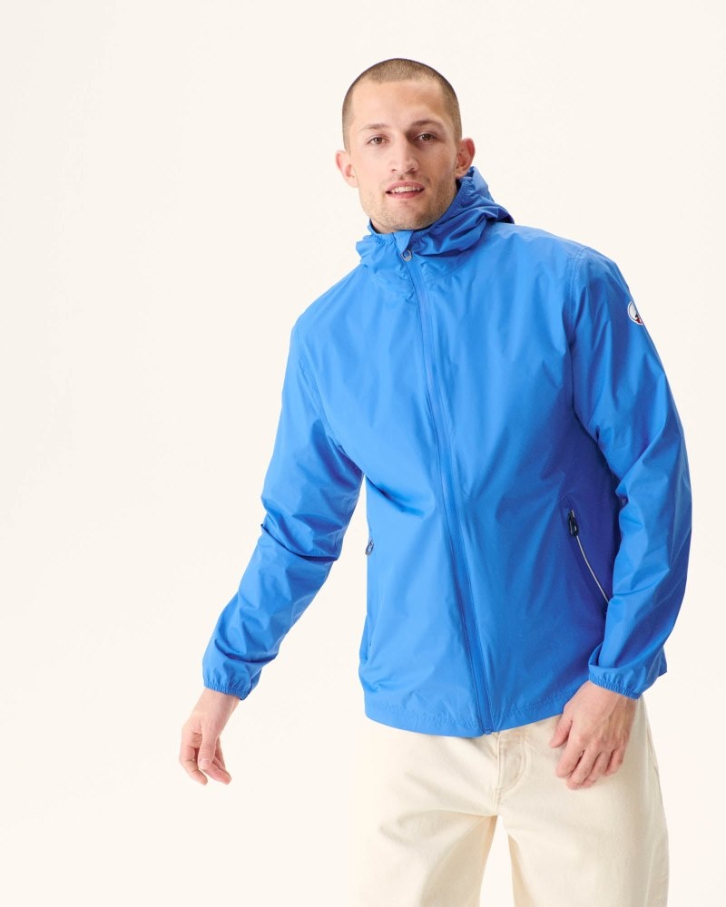 JOTT Manila Packable Hooded Jacka Herr Blå | IBG-5142