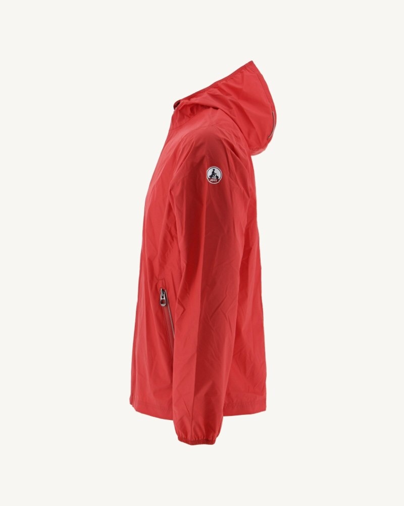 JOTT Manila Packable Hooded Jacka Herr Röda | UHZ-0160