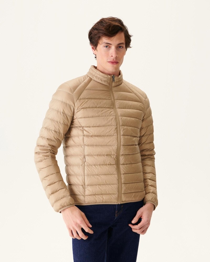 JOTT Matte Lätta Vadderade Jackor Herr Beige | HDS-7704