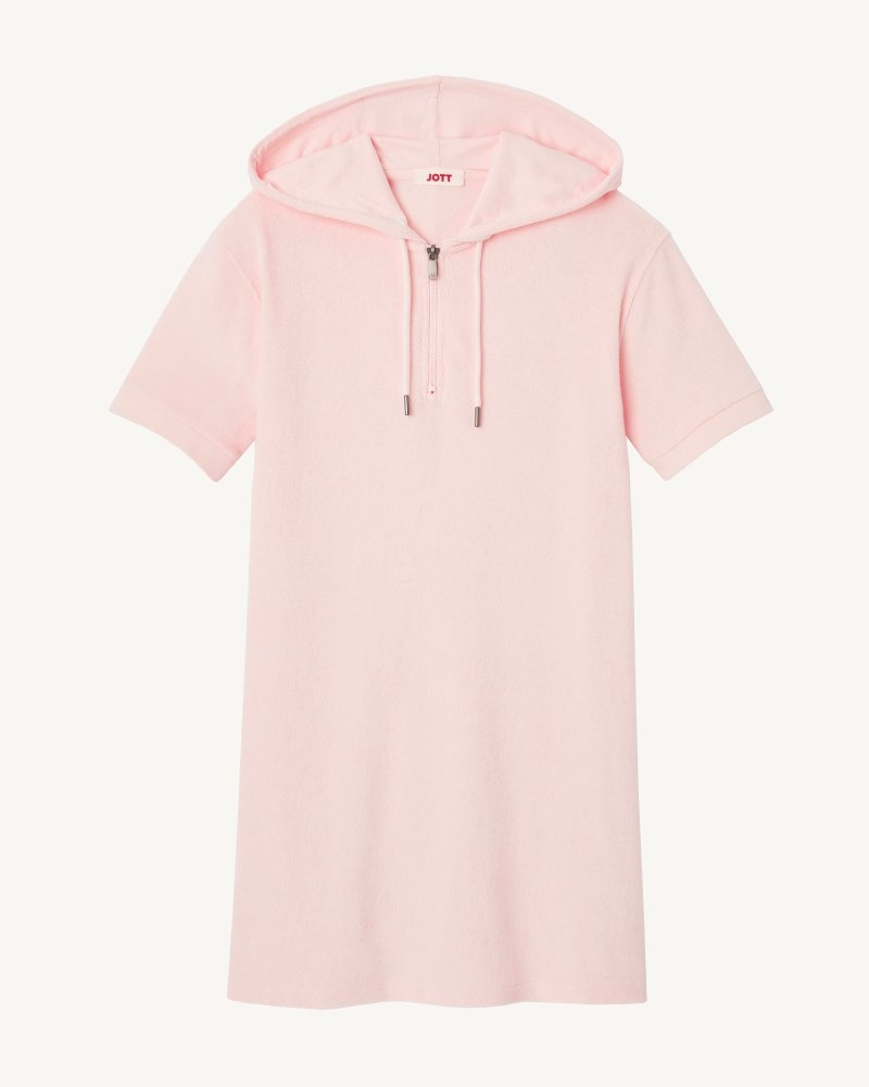 JOTT Meg Light Pink Toweling Klänning Dam Vita | QJE-2383